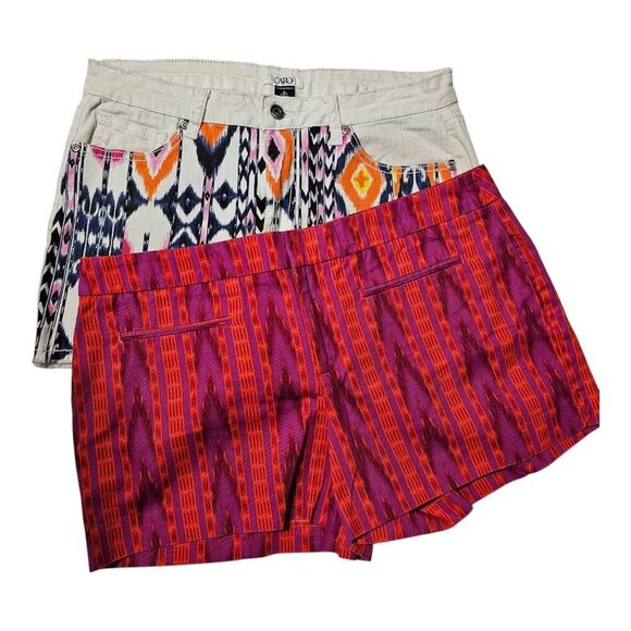 Bundle 2 Shorts Size 10 Cato And Gap Multicolor Hot Pants - Picture 1 of 11